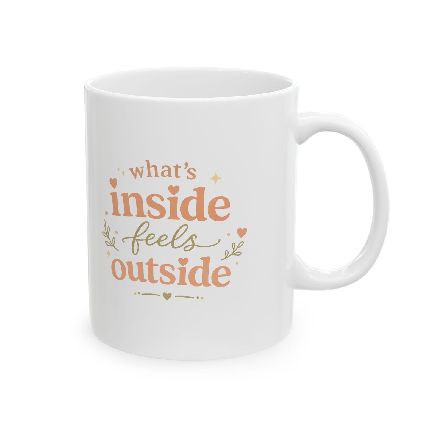 Inspirational Coffee Mug – 'With Quiet Confidence, I Carry On' Ceramic Tea Cup (11oz/15oz)